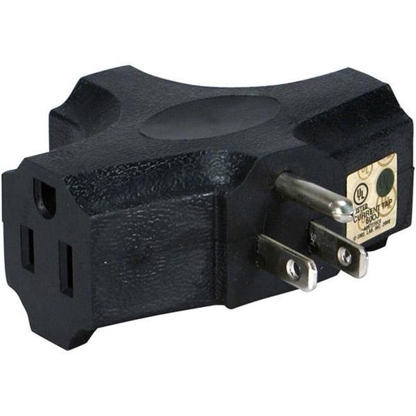 Plugit Black 3-Outlet 3-Prong AC Plug PL267655